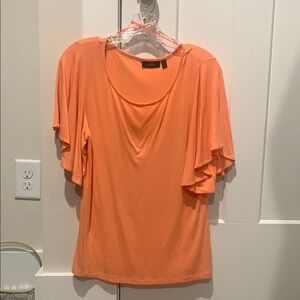 Apt. 9 Orange Blouse with Chic Design